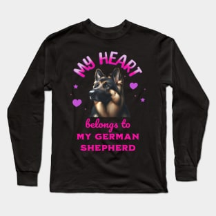 My Heart Belongs to my German Shepherd Long Sleeve T-Shirt